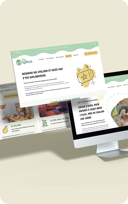 Les P'tits Explorateurs, site web sur mesure par ClicConcept